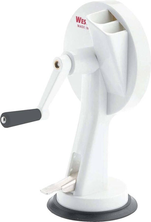 Bonensnijder retroverpakking kunststof roestvrij staal 12 2 x 14 1 x 22 cm Haricot wit