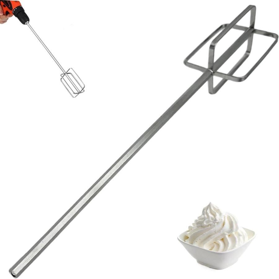 Boormixer Bevestiging Roerstaaf Garde Mengen van Materialen Versterkt Roestvrij Staal 45 x 7 x 7 cm