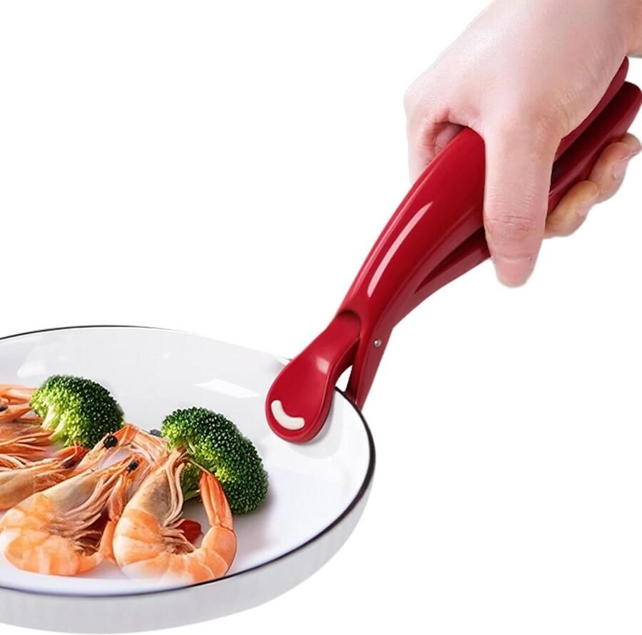 Borden Tang Schotel Houder Hete Gerechten Hanteren Antislip Anti-verbranding 18.9 cm Rood