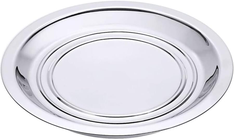 Bordenverwarmer Warmhoudplaat Professioneel Gebruik Dubbelwandig Ontwerp 25.6 cm Zilver
