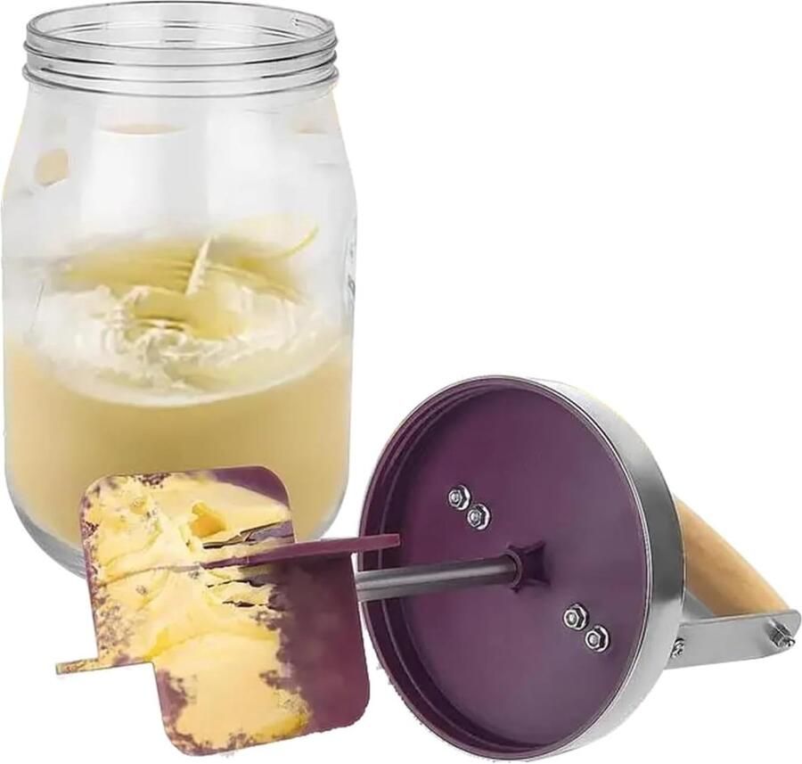 Boter Maker Keuken Tool Zelf Boter Maken Handmatige Slinger 1000ml of 1500ml Transparant