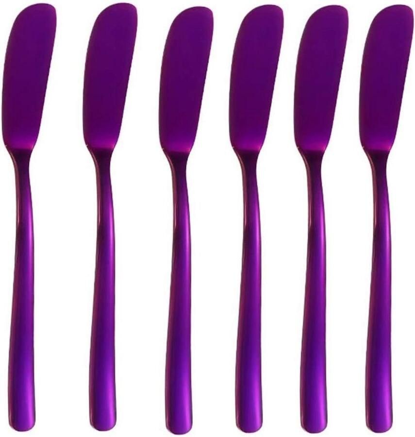 Botermessen Set Kaasspreiders Tafelbestek Brood Beleg Smeren Hoogwaardig Roestvrij Staal 6 stuks 6.5 inch Zilver