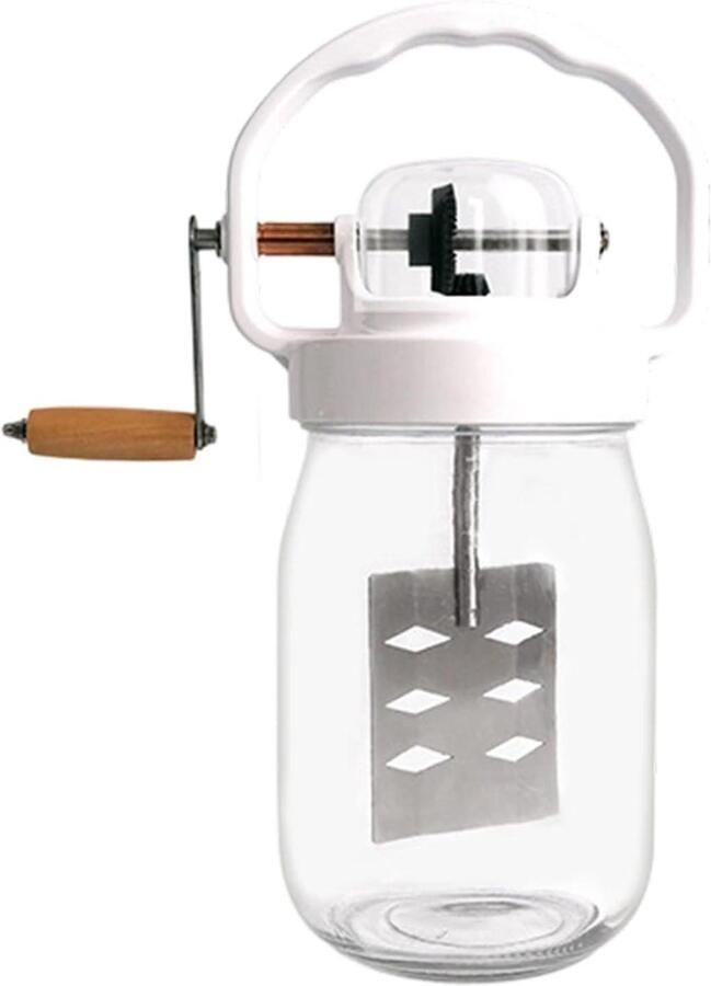 Handmixer Glazen Pot Botermaker Keukenmixer Zelf Boter Maken Hittebestendig Glas 1500 ml Transparant