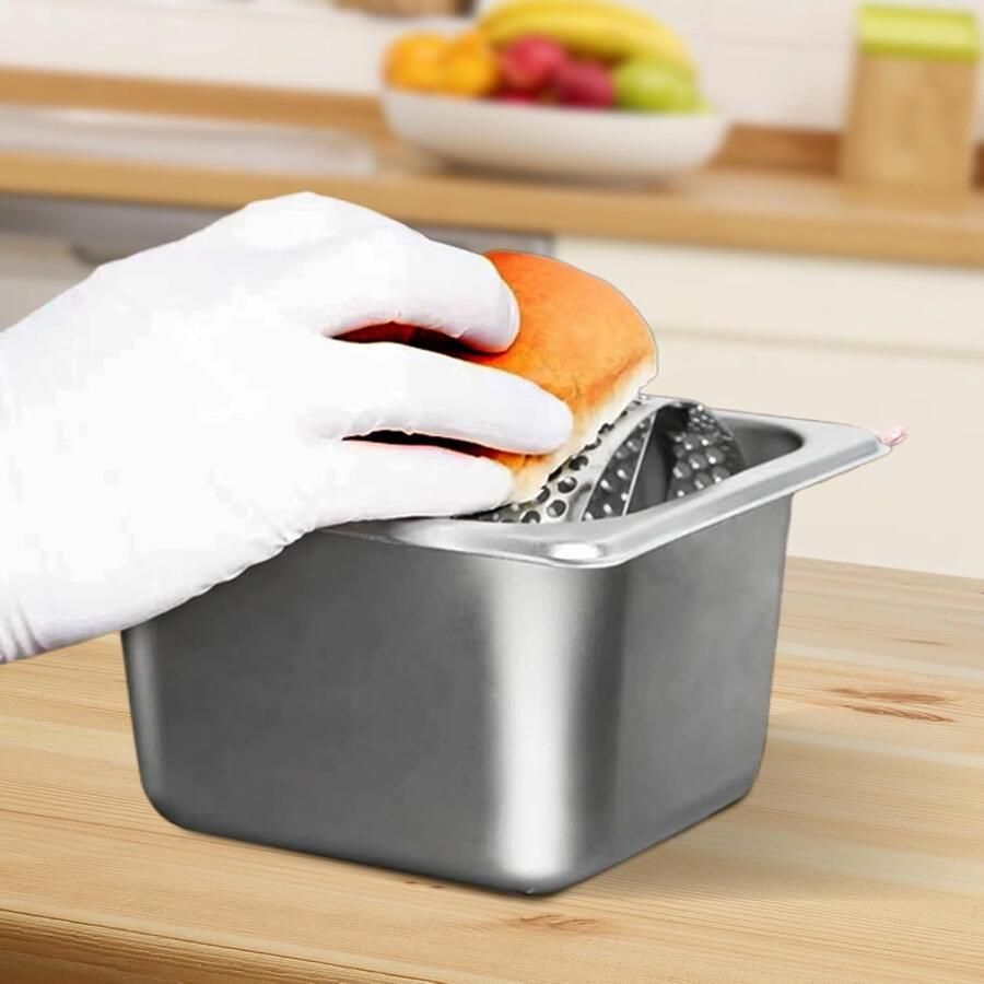 Boterrad Grillplaat Roestvrij Stalen Roller Gelijkmatig Smeren Afneembare Constructie 19 Centimeters Zilver