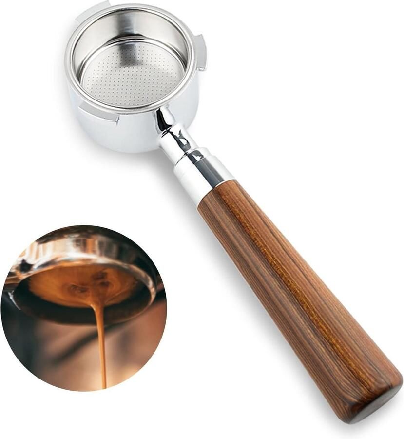 Bottomless Filterhouder 51mm voor Koffie Herbruikbare Porta Filter met Drie Oren Geschikt voor Delonghi EC680 EC685 en Andere Koffiemachines