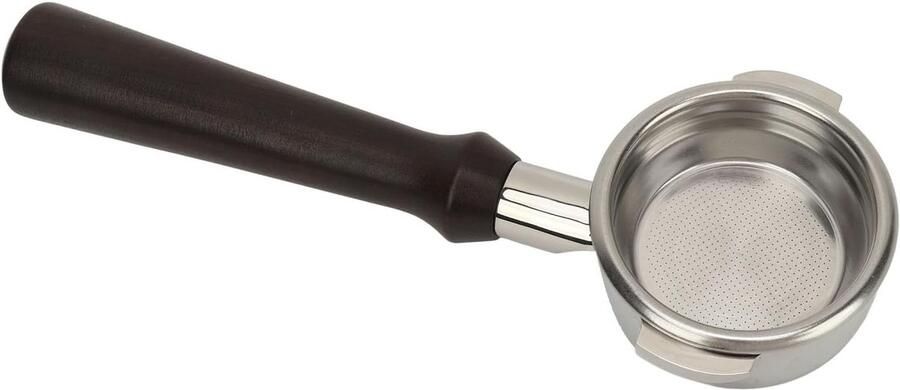 Bottomless Porta Filter 58mm voor E61 Koffiemachine met Houten Handvat en Fijn Gaas voor Professionele Koffiebereiding