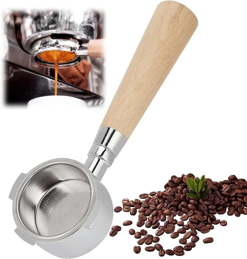 Bottomless portafilter 51 mm voor Dedica EC680 EC685 EC785 EC820 EC850 EC860 inclusief twee poederbakjes en roestvrijstalen zeef voor perfecte espresso