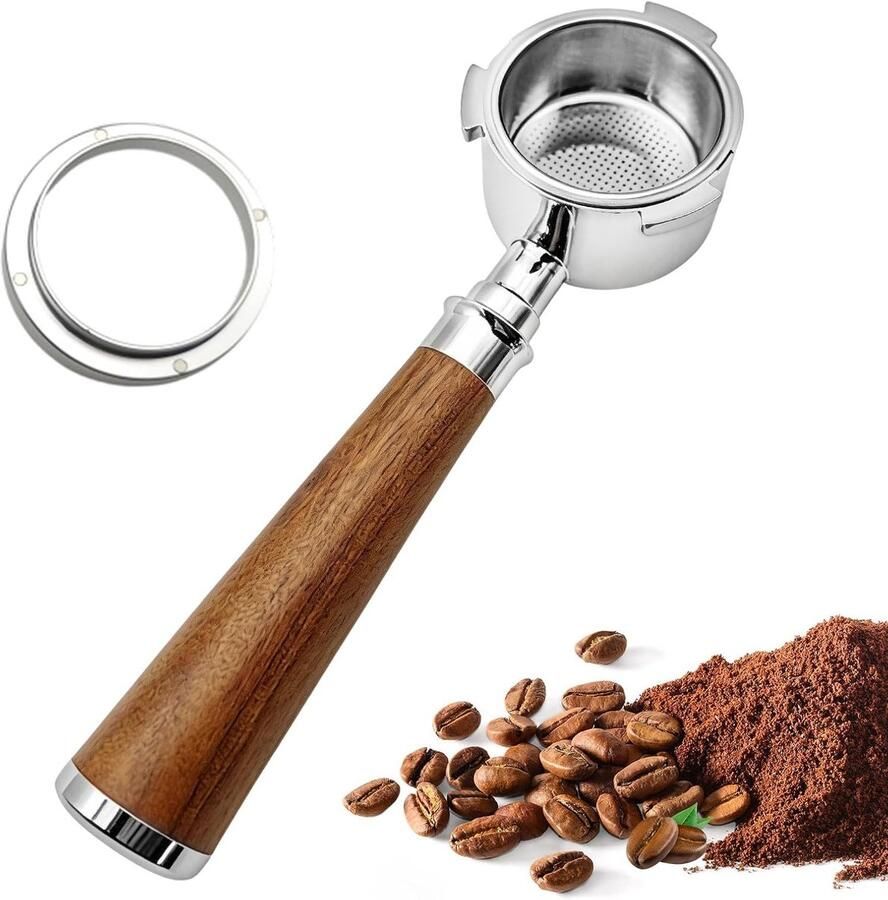 Bottomless portafilter 51 mm voor DeLonghi EC680 EC685 EC885 EC890 met magnetische doseerfunnel ideaal voor espresso liefhebbers en barista's