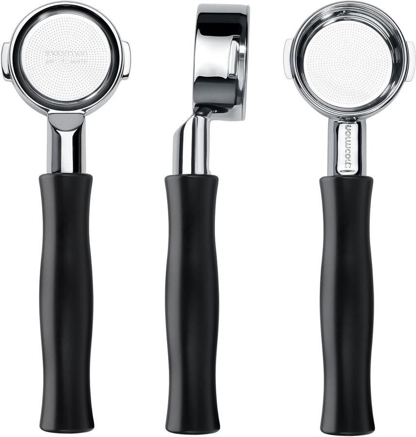 Bottomless portafilter 57mm voor Lelit Anna en Anita Naked portafilter met zwart geanodiseerd aluminium handvat ideaal voor espresso en barista gebruik