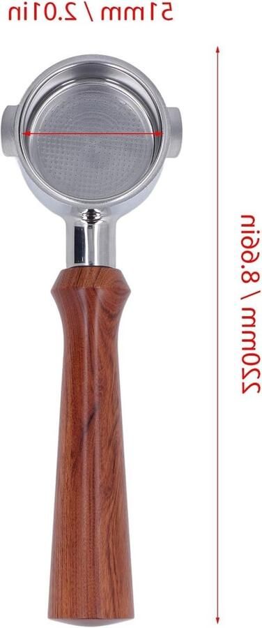 Bottomless Porta Filter van RVS 51mm met Handvat voor EC0310 Koffiemachines Perfect voor Barista's en Espresso Liefhebbers