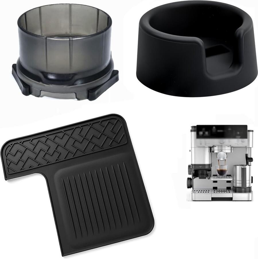 Bovenste silicoonmat + basis van de koffietamper + poederopvangcontainer beschermt het bovenste oppervlak antislip waterbestendig en hittebestendig geschikt voor Ninja Espresso ES601 koffiezetapparaat accessoires