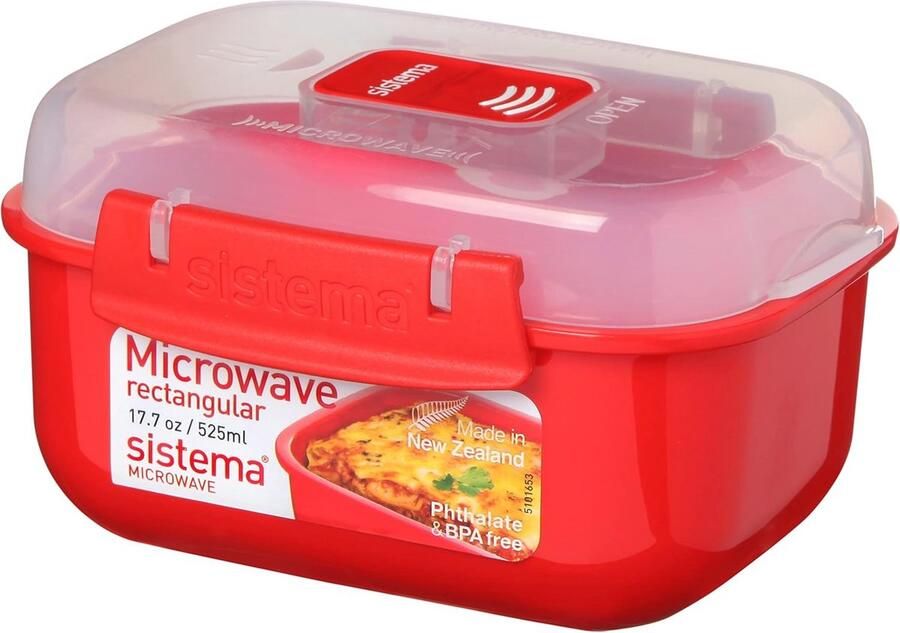 BPA-vrije magnetron-voorraaddoos 525 ml met deksel 14 5 x 11 x 8 cm