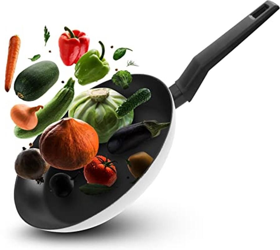 Braadpan 24 cm Antiaanbakpan van 90% gerecycled aluminium Ergonomische handgreep Geschikt voor inductiekoken