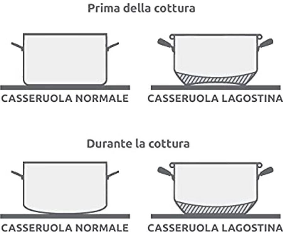 Braadpan Ø 24 cm van roestvrij staal met Lagoseal Plus bodem voor alle warmtebronnen
