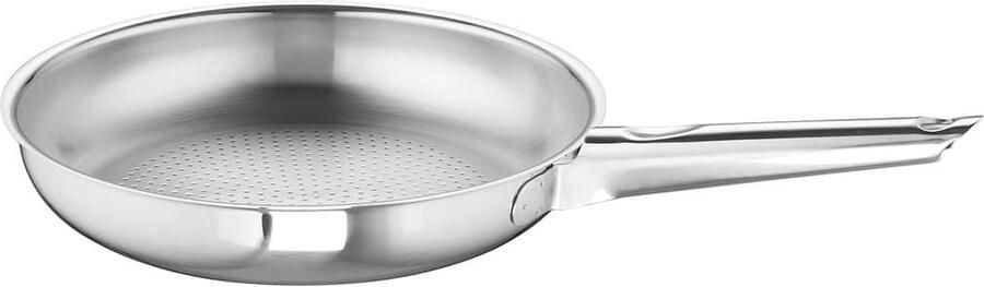 Braadpan 24 cm van roestvrij staal zilver