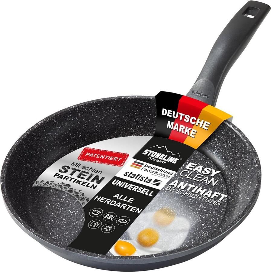Braadpan 26 cm antiaanbak gegoten aluminium inductie ovenbestendig