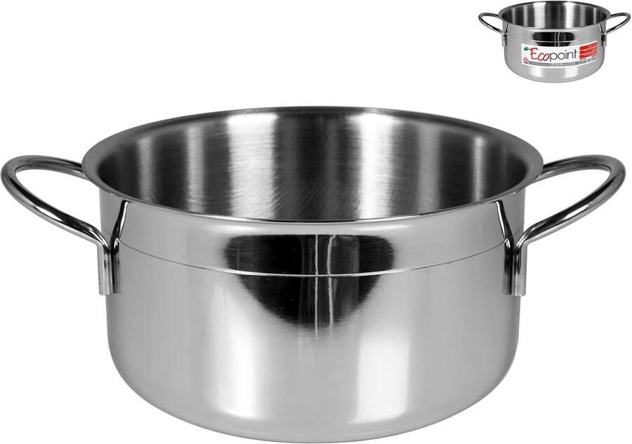 Braadpan 28 cm met 2 handgrepen roestvrij staal