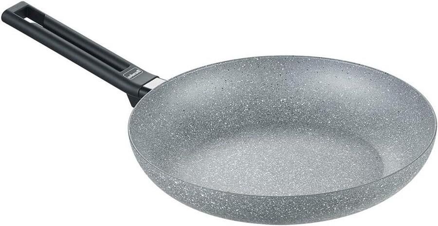 Braadpan Aluminium Grote Koekenpan Gezond Koken Versterkte Antiaanbaklaag 24 cm Grijs