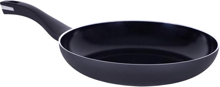 Braadpan Aluminium Koekenpan Inductie Dagelijks Koken Gemaakt van Gerecycled Materiaal 24 cm Zwart