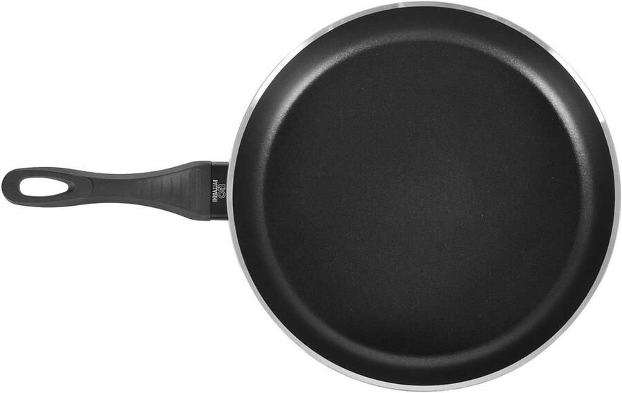 Braadpan Aluminium Koekenpan Inductie Koken op Inductie 3-laags Antiaanbaklaag 32 cm Zwart