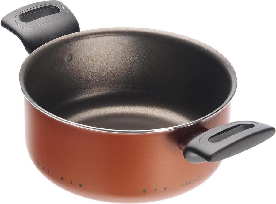 Braadpan Aluminium Koekenpan Pan Koken en Bakken Antiaanbaklaag PFOA-vrij 20 cm Bruin