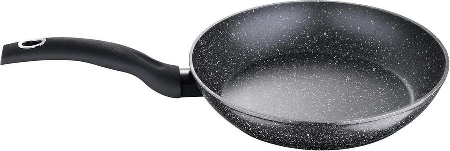 Braadpan Aluminium Kookpan Koekenpan Aanbraden en Sauteren Antiaanbaklaag Marmer 26 cm Grijs