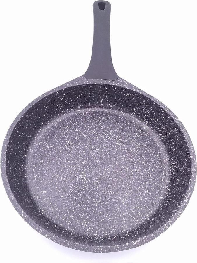 Braadpan Aluminium Kookpan Koekenpan Bakken en braden Antiaanbaklaag Ø 24 cm Zwart