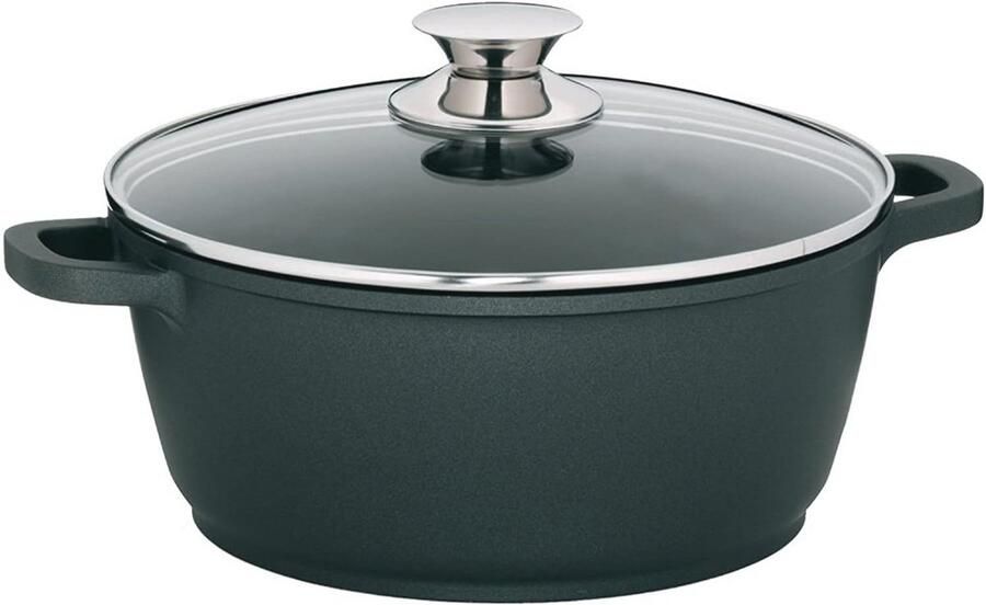 Braadpan Aluminium Kookpan Maaltijden Bereiden Greblon C3 Coating 1.7 Liter Zwart