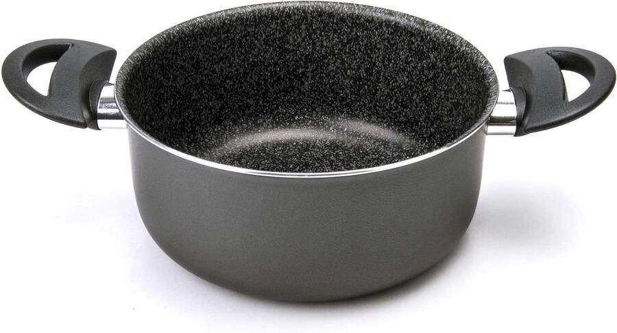 Braadpan Aluminium Kookpan Stoofpan Algemeen Koken Artech Steen Effect 18 cm Zwart