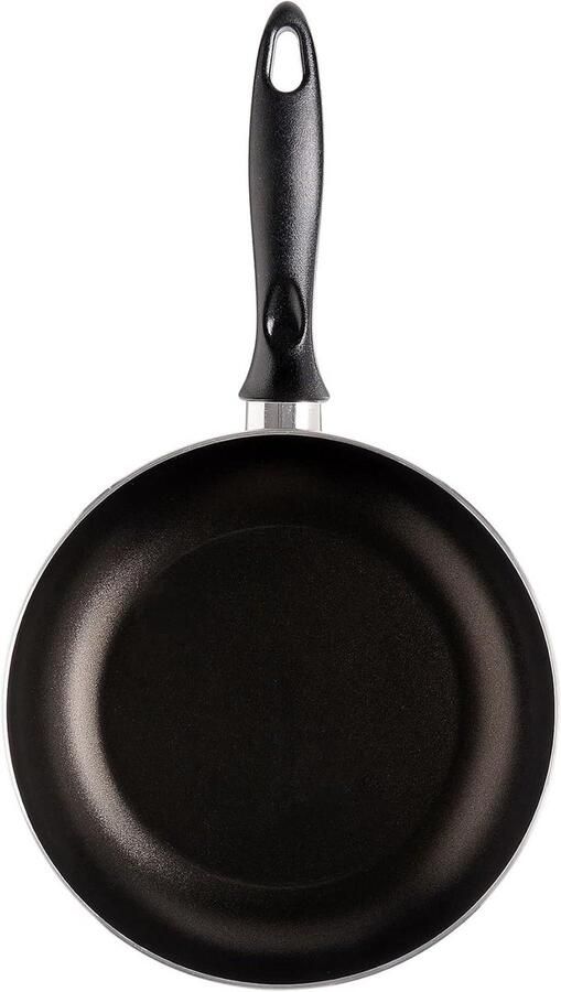 Braadpan Aluminium Kookpan Stoofpan Gelijkmatig Koken Voedselkwaliteit Aluminium 28 cm Zwart