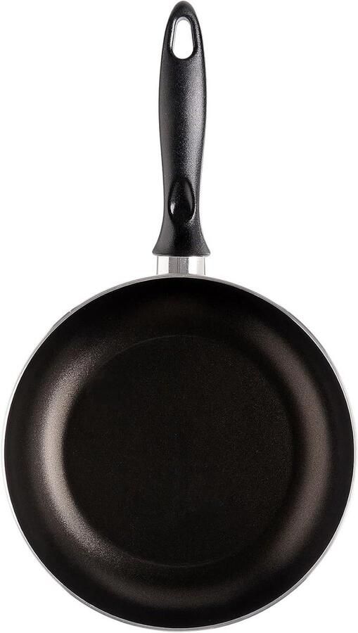 Braadpan Aluminium Kookpan Stoofpan Gelijkmatig Koken Voedselkwaliteit Aluminium 28 cm Zwart