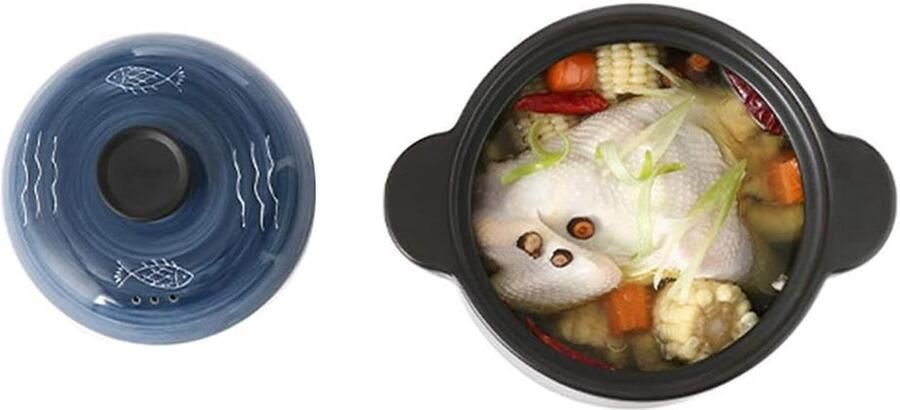 Braadpan Antiaanbaklaag Kookpot Deksel Maaltijden Bereiden Geschikt voor alle Vormen 2.5L 4L Keramiek