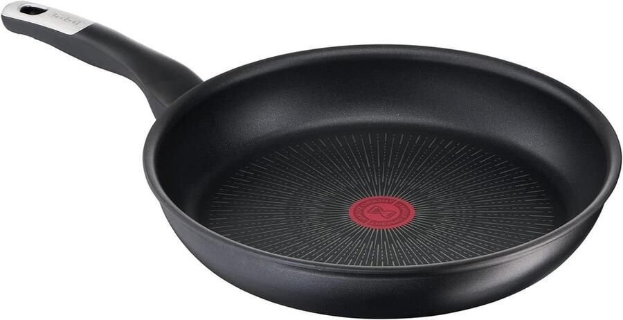 Braadpan Antiaanbakpan Koekenpan Aanbraden van vlees Krasbestendige titanium coating 30 cm Zwart