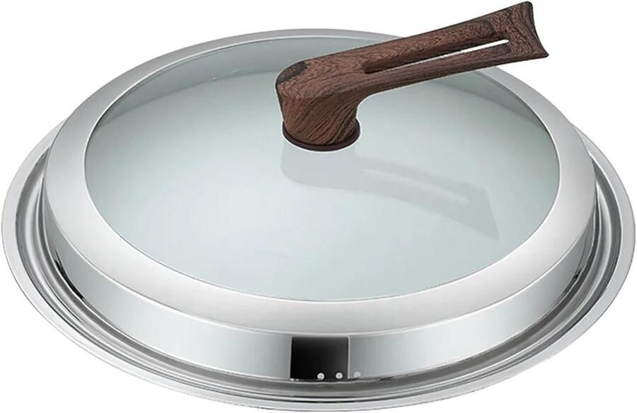 Braadpan Deksel Pan Deksel Pot Koken en Bakken Gehard Glas 32x32cm Transparant