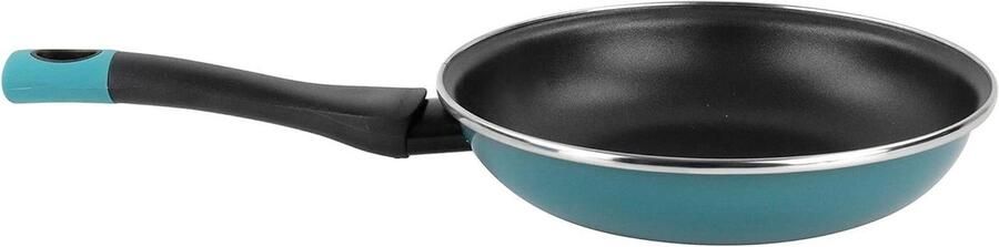 Braadpan Geëmailleerd Staal Kookpan Met Deksel Gezellig Koken Energiebesparend Ontwerp 20 cm Diameter Blauw