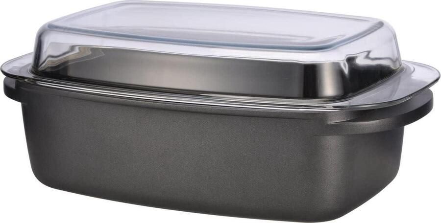 Braadpan Gegoten pan Langzaam garen Antiaanbaklaag 6 liter Grijs