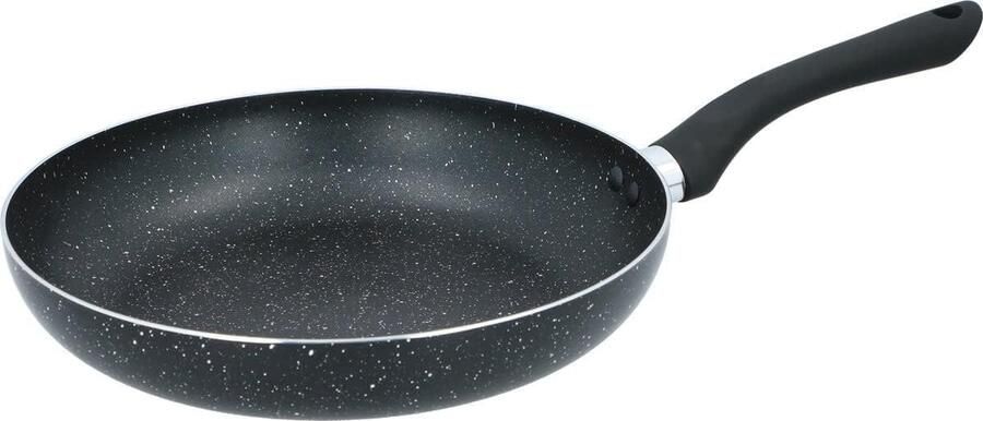 Braadpan Gemarmerd Koekenpan Koop Vlees Braden Antiaanbaklaag Ø 28cm Zwart