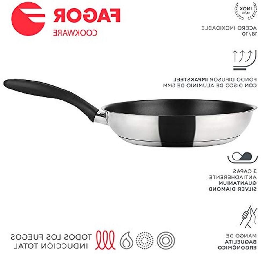 Braadpan Inductie Antiaanbakpan Koekenpan Gezond Koken Titanium Antiaanbaklaag 18 cm Zilver