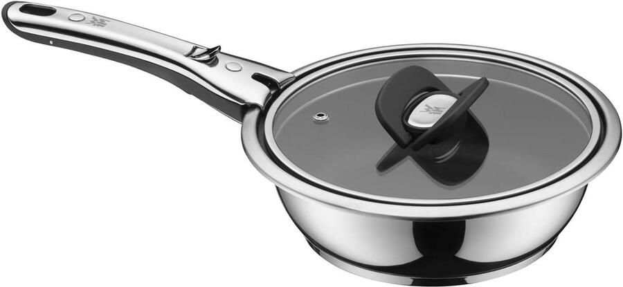 Braadpan Inductie Koekenpan Gecoat Vetarm Braden Krasbestendige Antiaanbaklaag 20 cm Gepolijst Roestvrij Staal