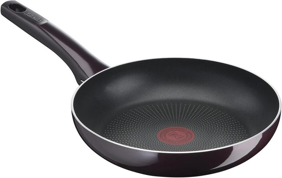 Braadpan Koekenpan diep Grote maaltijden Titanium Pro anti-aanbak 20 cm Bordeauxrood