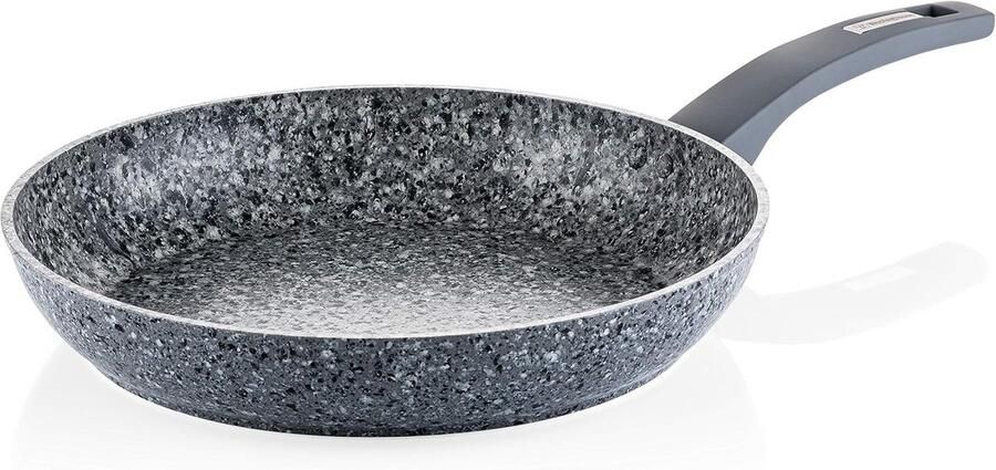 Braadpan Koekenpan Gezond Koken Marmer Anti-aanbaklaag Ø 30 cm Granietgrijs