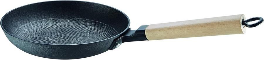 Braadpan Koekenpan Gietijzer Vlees Braden Honingraat Bodem 24 cm Zwart