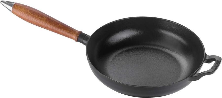 Braadpan Koekenpan Koken Gietijzeren pan 24 cm Zwart