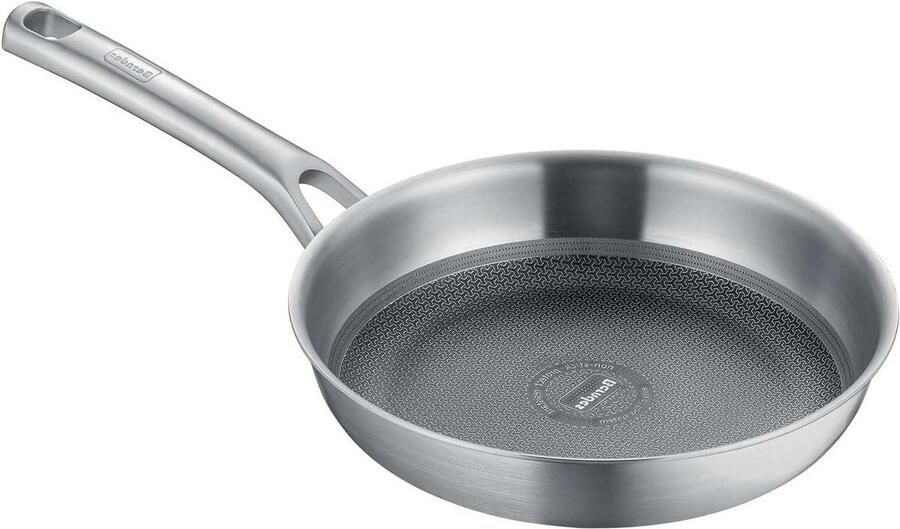 Braadpan Koekenpan Koopjes Eten Bereiden Extreem Krasbestendig 24 cm Zilver