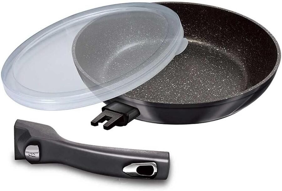 Braadpan Koekenpan Lekker Koken Afneembare Handgreep 28 cm Donkergrijs