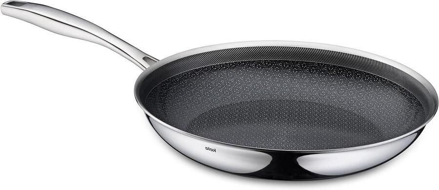 Braadpan Koekenpan Lekker Koken Honingraatstructuur 28 cm Zilver