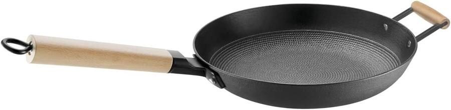 Braadpan Koekenpan Vlees braden Honingraatpatroon 30 cm Zwart