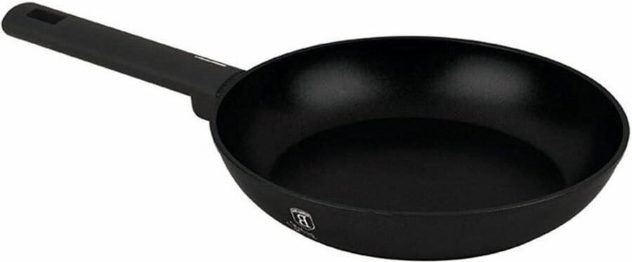 Braadpan Kookpan diep Grote porties koken Drielaagse antiaanbaklaag 28 cm diameter Mat zwart