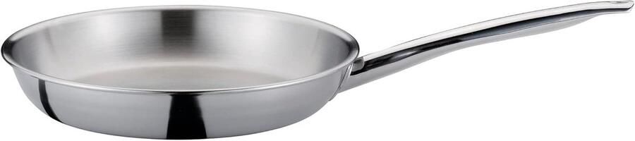 Braadpan Kookpan Hoge temperaturen 5-laags materiaal 24cm diameter Zilver