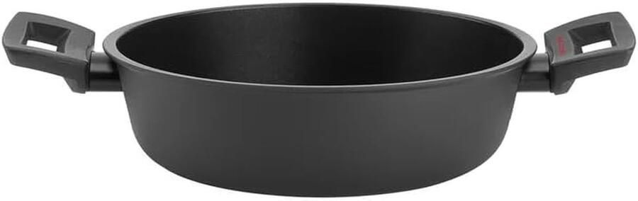 Braadpan Kookpan Lage Pan Gerechten Bereiden Zwarte Antiaanbaklaag 24 cm Zwart